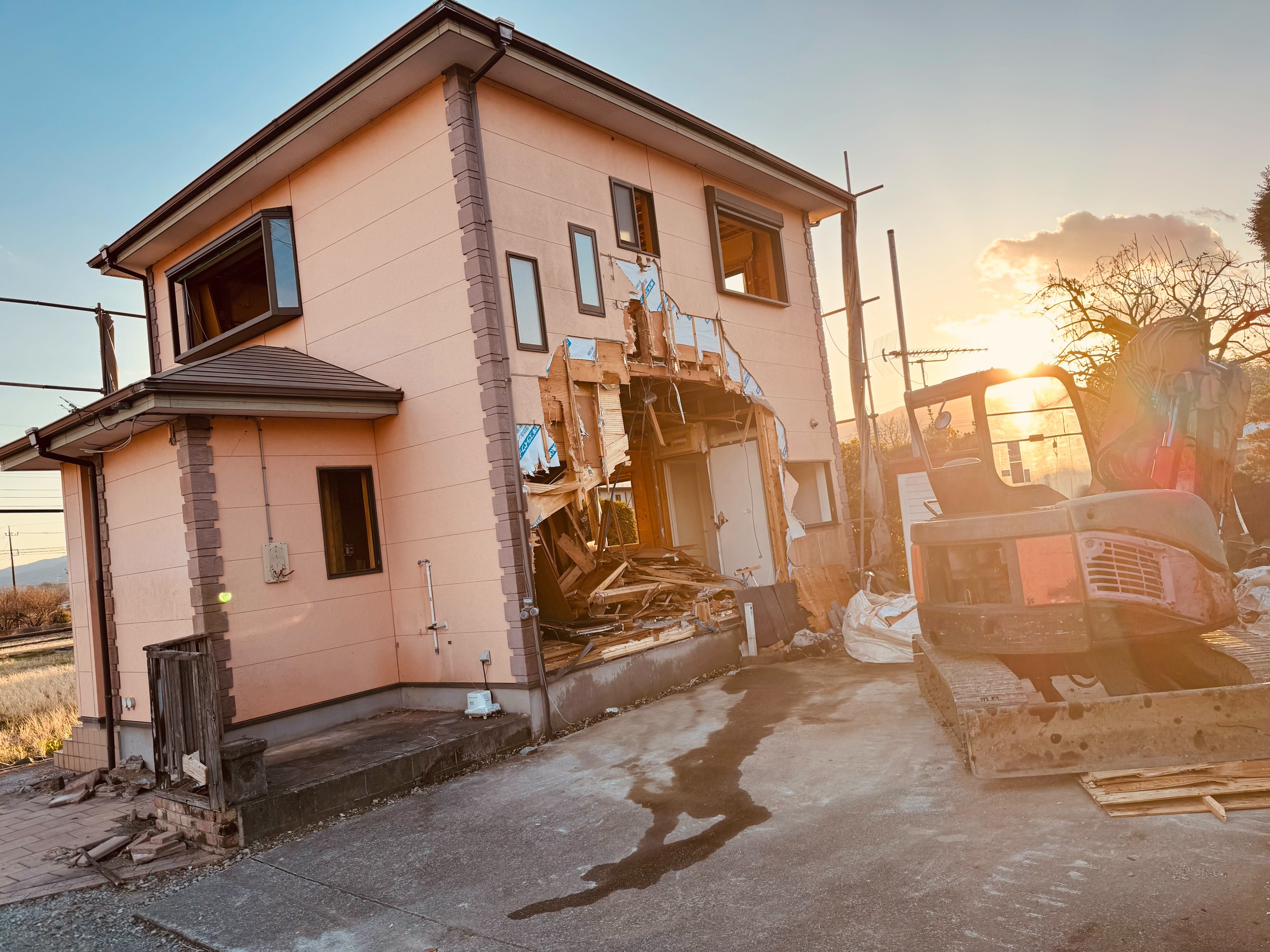 着工2日目の木造住宅